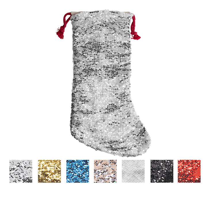 Sublimation Flip Sequin Christmas Stocking (Linen)