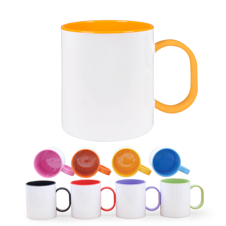 11oz Polymer Inner & Handle Color Mug