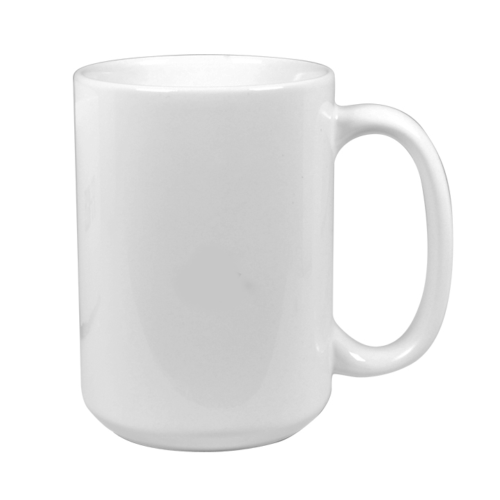 15oz Ceramic White Mug, Grade A