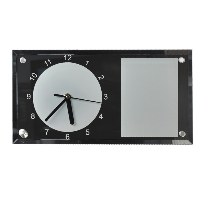 Long Narrow Mirror Edge Clock 30*16cm