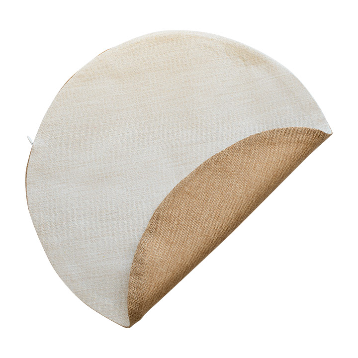 Sublimation Linen Seat Cushion Cover with Beige Linen Back, Round(Φ39cm)