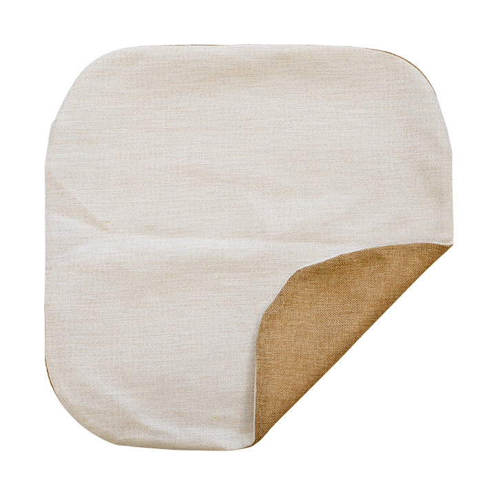 Sublimation Linen Seat Cushion Cover with Beige Linen Back, Square(40*40cm)