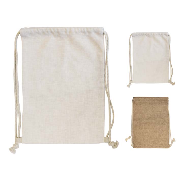 Sublimation Linen Drawstring Bag, 30*40cm