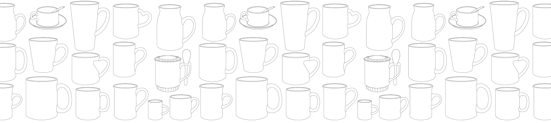 WHITE CERAMIC MUGS