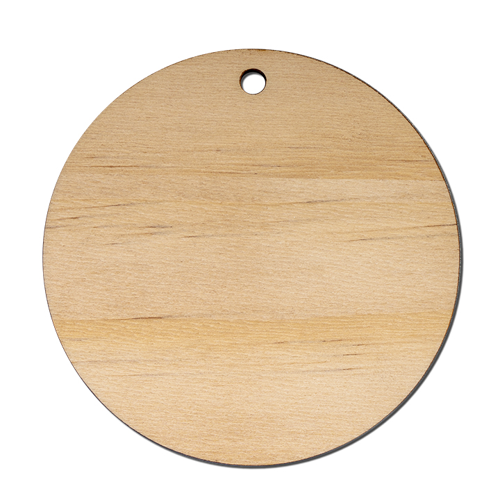 PlyWood Ornament, Round Shape(Double Sides), available in (Φ70*5mm)/(Φ70*3mm)
