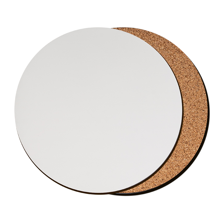 Round MDF Coaster With Cork, 2 Sizes