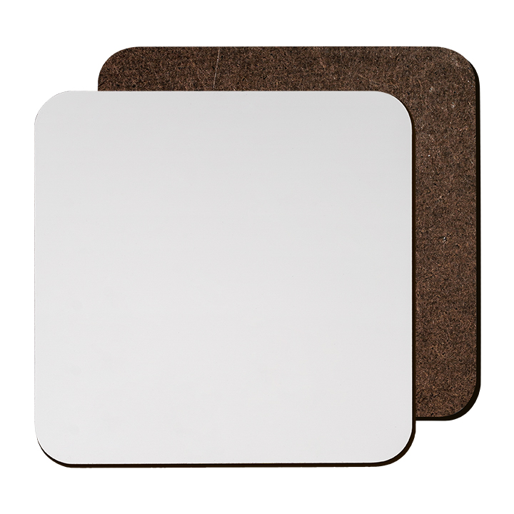 Square MDF Coaster Without Cork, 2 Sizes