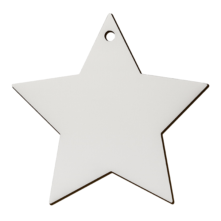 Sublimation MDF Ornament,Star(7.6*7.4cm),Thickness:0.3cm