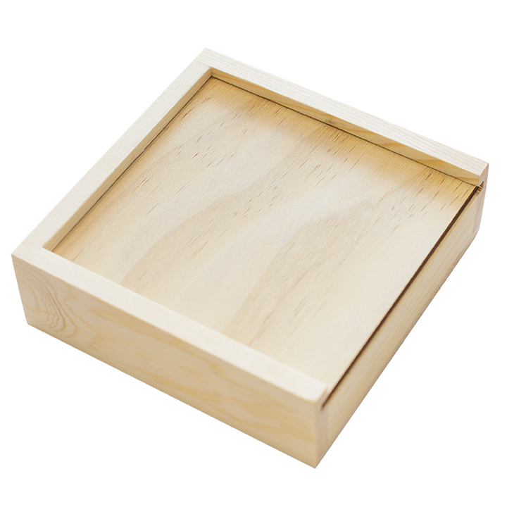 Sublimation PlyWood Coasters Storage Box,11*11*3.5cm