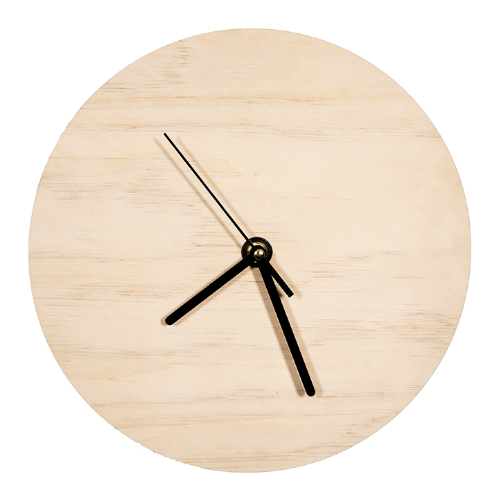 Sublimation PlyWood Clock, Round,Availble in 2 Sizes