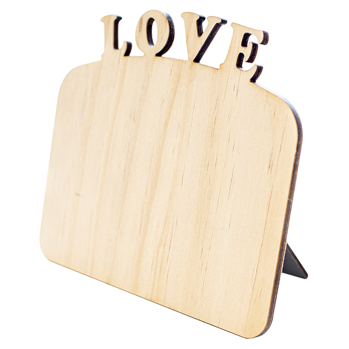 Sublimation PlyWood Table Photo Panel with letter LOVE, 7''x6''(17.5x15X0.5cm)