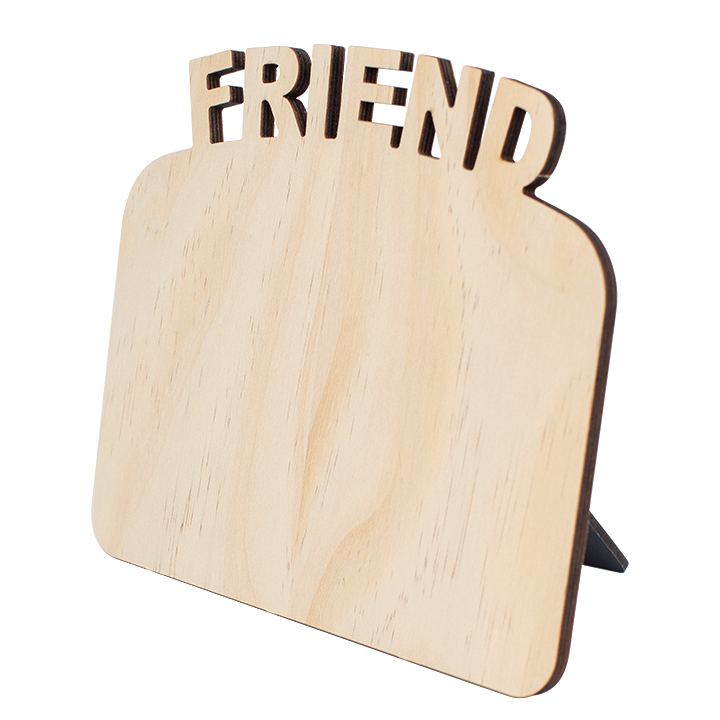 Sublimation PlyWood Table Photo Panel with letter FRIEND, 7''x6''(17.5x15X0.5cm)