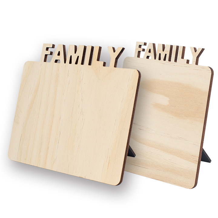 Sublimation PlyWood Table Photo Panel with letter FAMILY, Available in 2 Sizes
