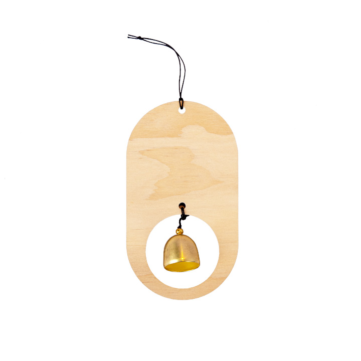 Sublimation PlyWood Wind-bell, 85*150*5mm (Double-sided printable)