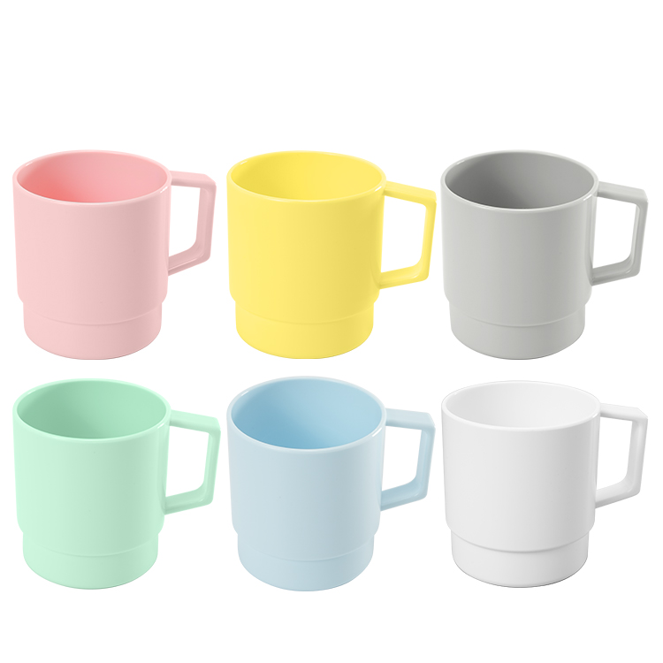 Sublimation 10oz Polymer Full Color Stackable Mug Set(6 pcs/set)